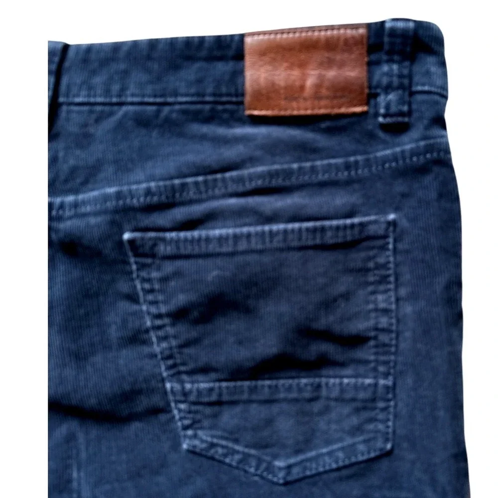 Jack Victor Mens Jimmy Slim Straight Corduroy Jeans Navy Blue Mens Pants 34 x 33 - Picture 4 of 6